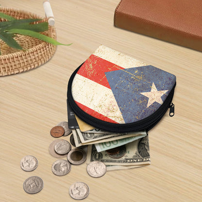 Retro Puerto Rican Flag Print Coin Purse