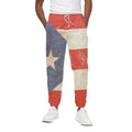 Retro Puerto Rican Flag Print Cotton Sweatpants