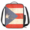 Retro Puerto Rican Flag Print Crossbody Lunch Bag