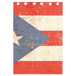 Retro Puerto Rican Flag Print Curtain