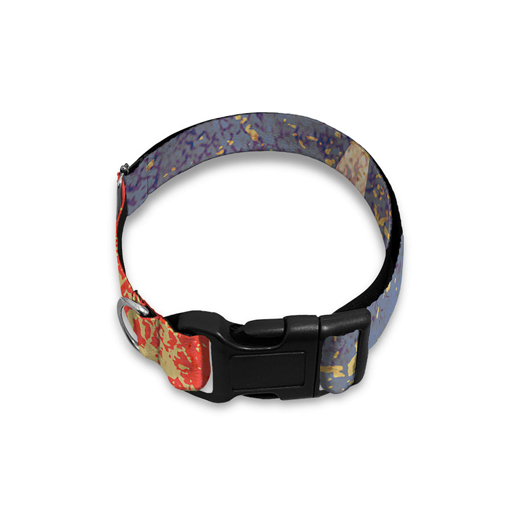 Retro Puerto Rican Flag Print Dog Collar