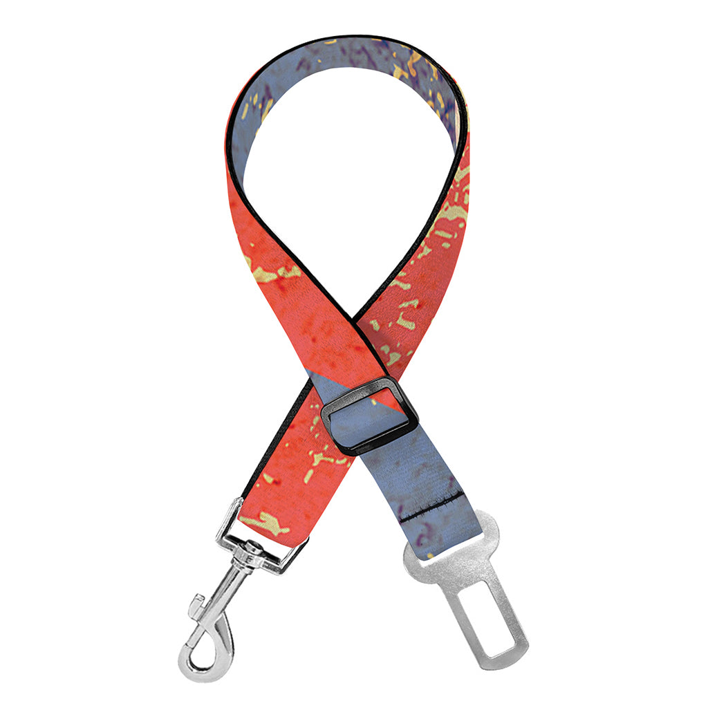 Retro Puerto Rican Flag Print Dog Seat Belt