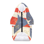 Retro Puerto Rican Flag Print Dog Zip Up Hoodie