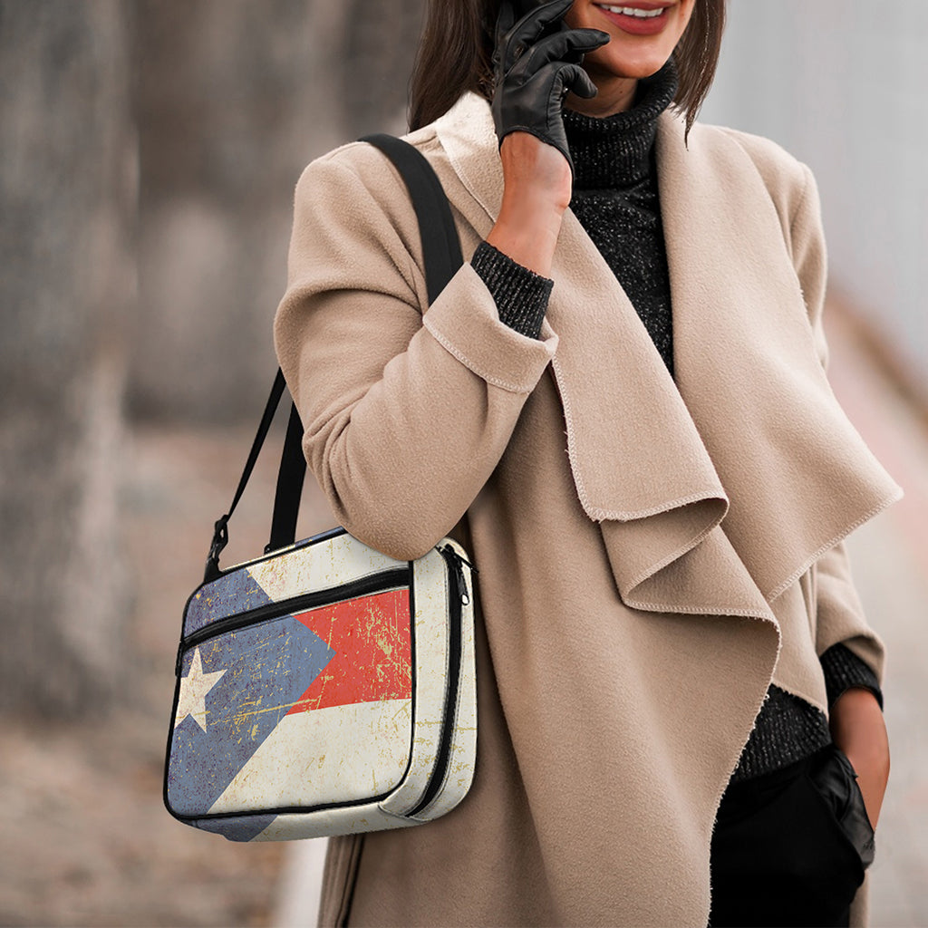 Retro Puerto Rican Flag Print Double Strap Bible Bag