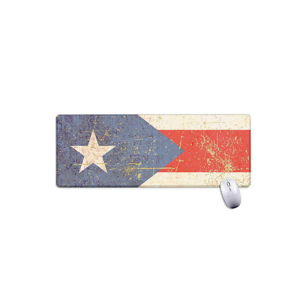 Retro Puerto Rican Flag Print Extended Mouse Pad