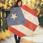 Retro Puerto Rican Flag Print Foldable Umbrella