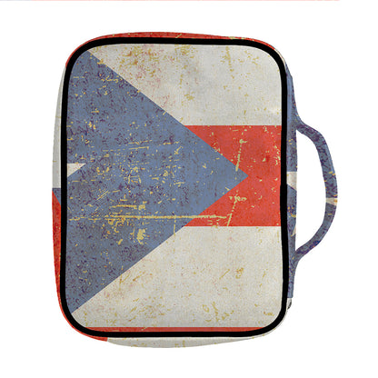 Retro Puerto Rican Flag Print Front Pocket Bible Bag