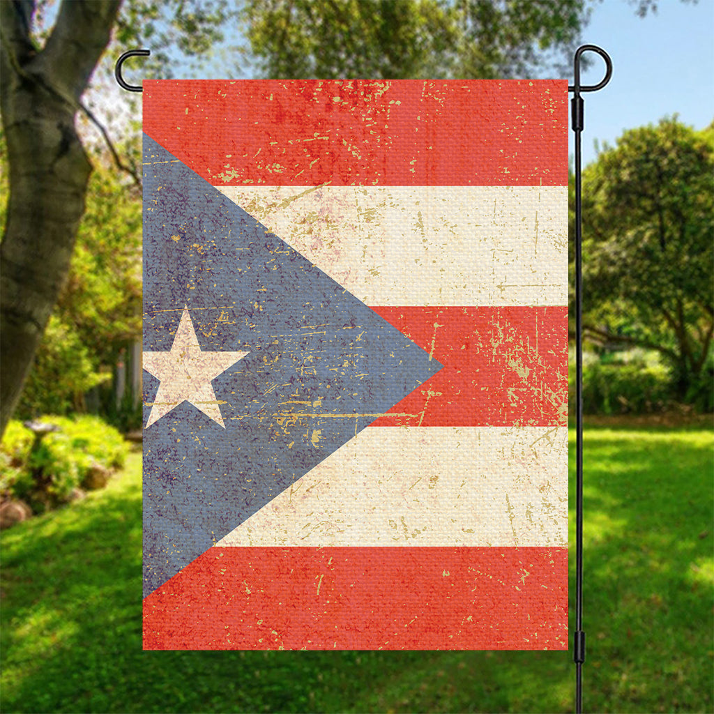 Retro Puerto Rican Flag Print Garden Flag