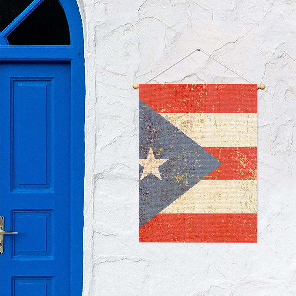 Retro Puerto Rican Flag Print Garden Flag