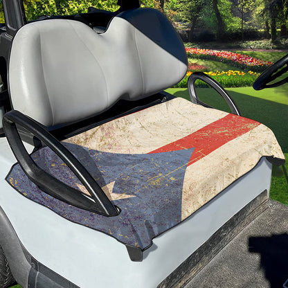 Retro Puerto Rican Flag Print Golf Cart Seat Cover