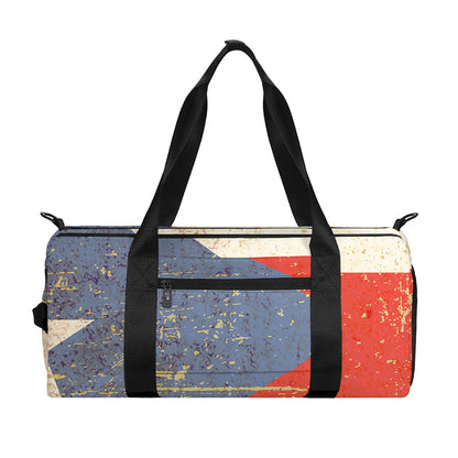 Retro Puerto Rican Flag Print Gym Bag