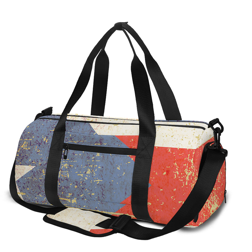 Retro Puerto Rican Flag Print Gym Bag