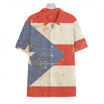 Retro Puerto Rican Flag Print Hawaiian Shirt