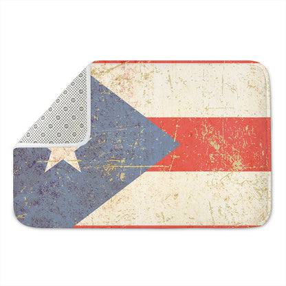 Retro Puerto Rican Flag Print Indoor Door Mat