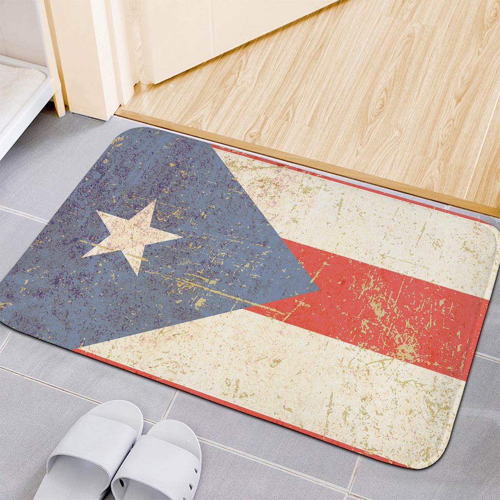 Retro Puerto Rican Flag Print Indoor Door Mat