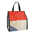Retro Puerto Rican Flag Print Insulated Lunch Tote