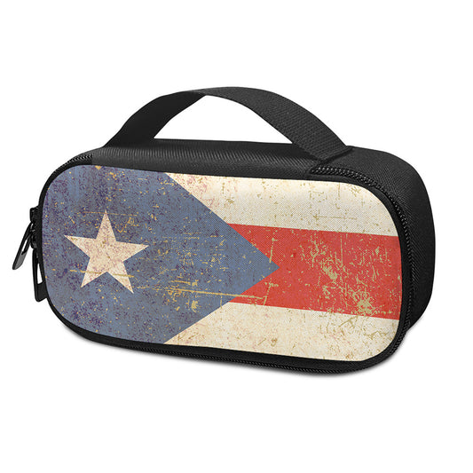 Retro Puerto Rican Flag Print Insulin Cooler Travel Case