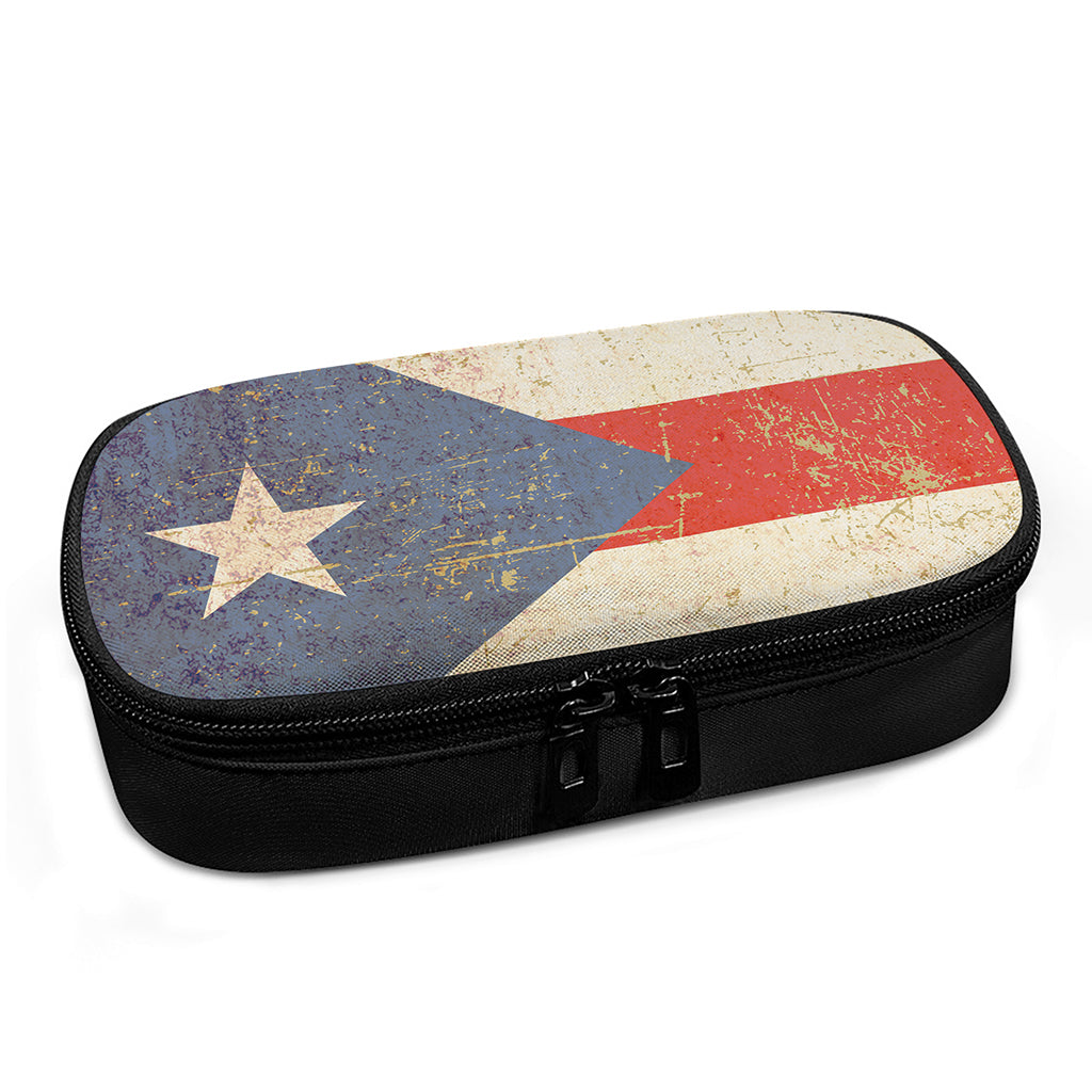 Retro Puerto Rican Flag Print Insulin Cooler Travel Case