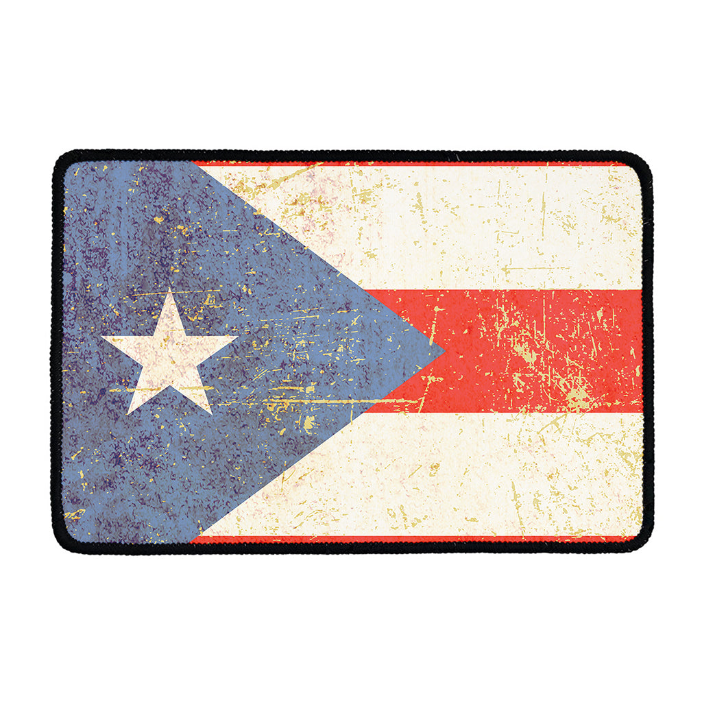 Retro Puerto Rican Flag Print Kitchen Mat