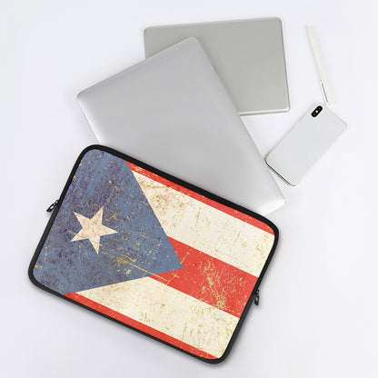 Retro Puerto Rican Flag Print Laptop Sleeve