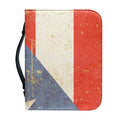 Retro Puerto Rican Flag Print Leather Bible Cover