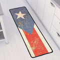 Retro Puerto Rican Flag Print Long Kitchen Mat