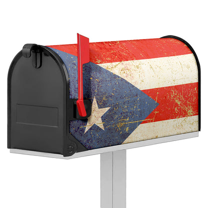 Retro Puerto Rican Flag Print Mailbox Cover