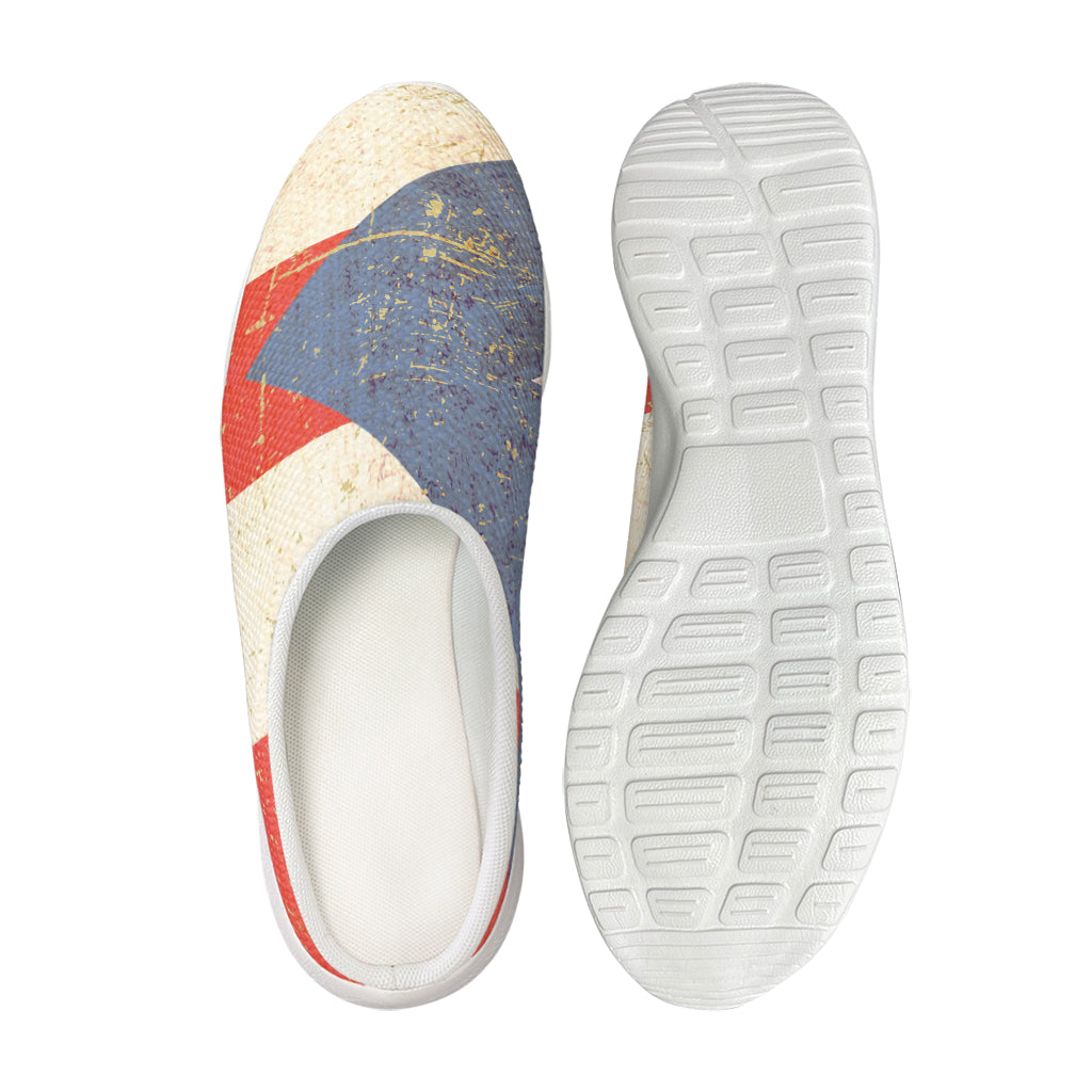 Retro Puerto Rican Flag Print Mesh Casual Shoes