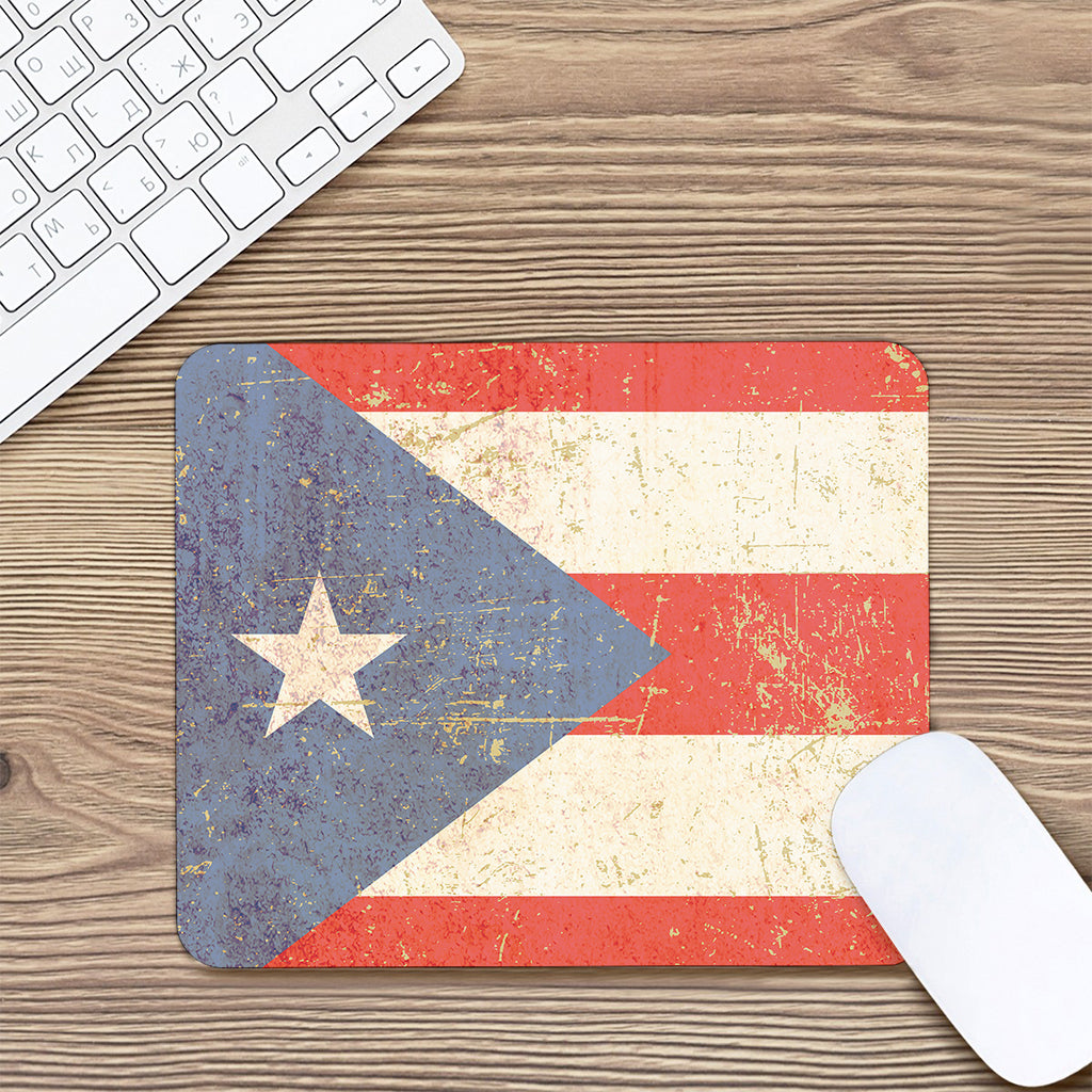 Retro Puerto Rican Flag Print Mouse Pad