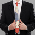 Retro Puerto Rican Flag Print Necktie