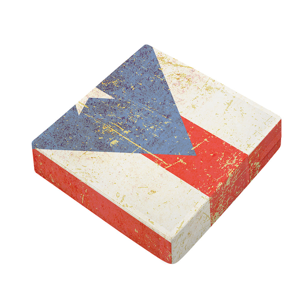 Retro Puerto Rican Flag Print Outdoor Seat Cushion Cover