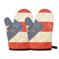 Retro Puerto Rican Flag Print Oven Mitts