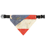 Retro Puerto Rican Flag Print Over The Collar Dog Bandana