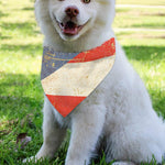 Retro Puerto Rican Flag Print Over The Collar Dog Bandana