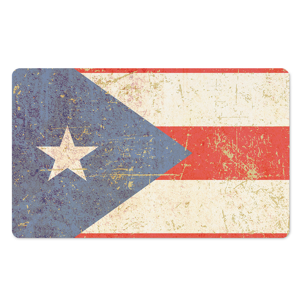 Retro Puerto Rican Flag Print Polyester Doormat