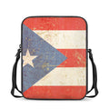 Retro Puerto Rican Flag Print Rectangular Crossbody Bag