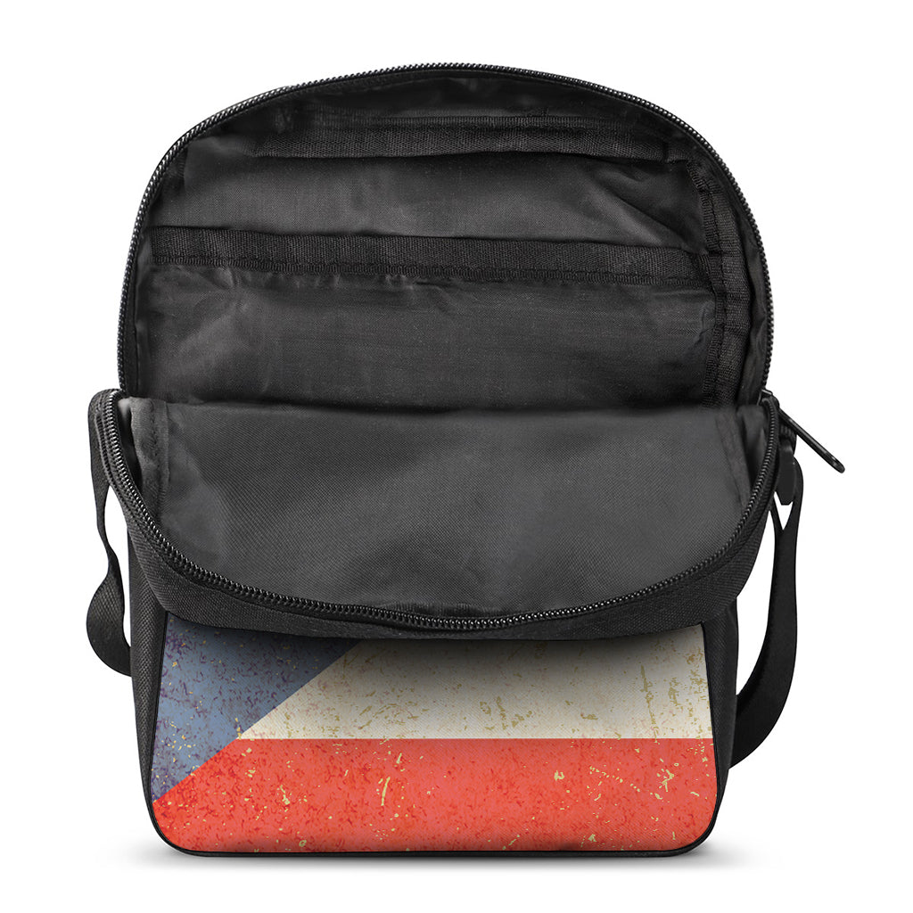 Retro Puerto Rican Flag Print Rectangular Crossbody Bag