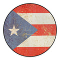 Retro Puerto Rican Flag Print Round Floor Mat