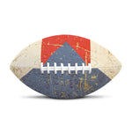 Retro Puerto Rican Flag Print Rugby Ball