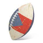 Retro Puerto Rican Flag Print Rugby Ball