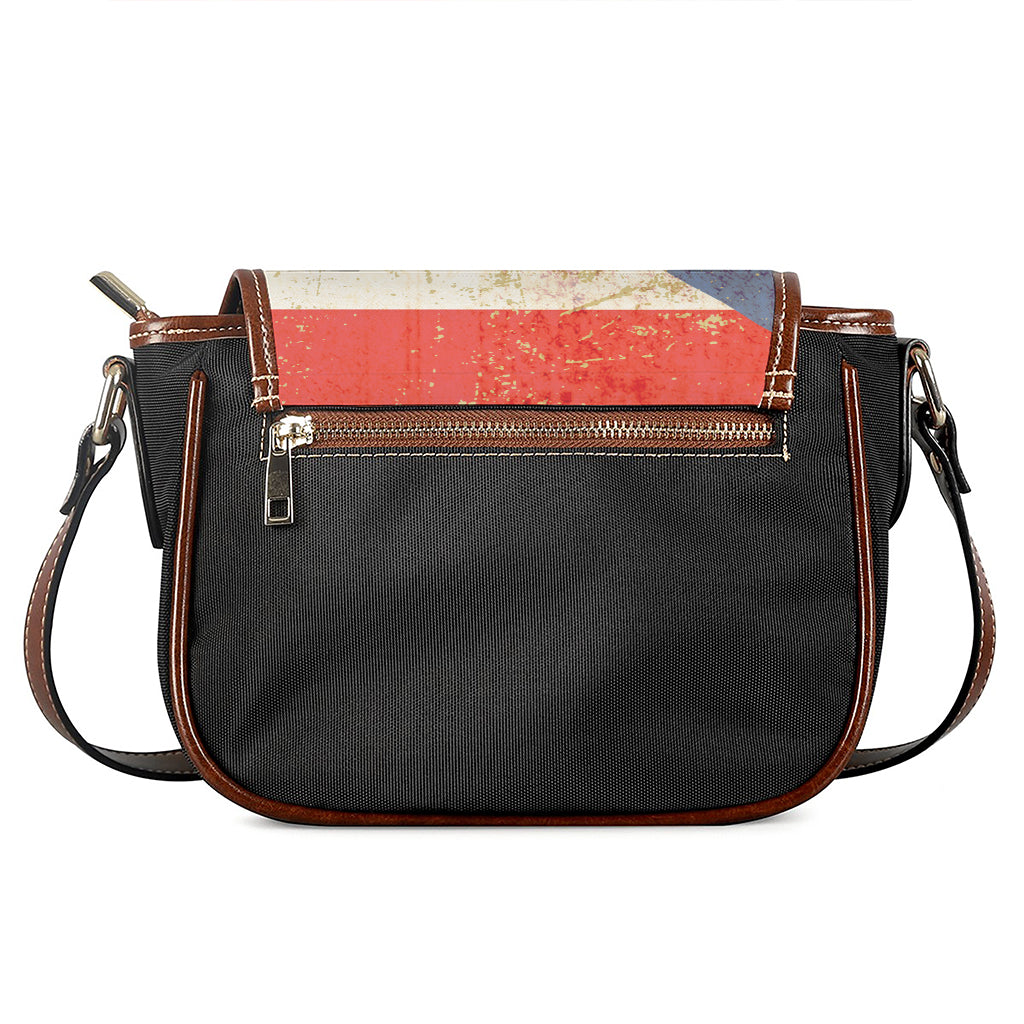 Retro Puerto Rican Flag Print Saddle Bag