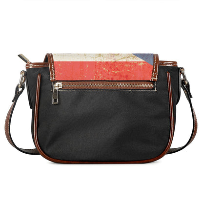 Retro Puerto Rican Flag Print Saddle Bag
