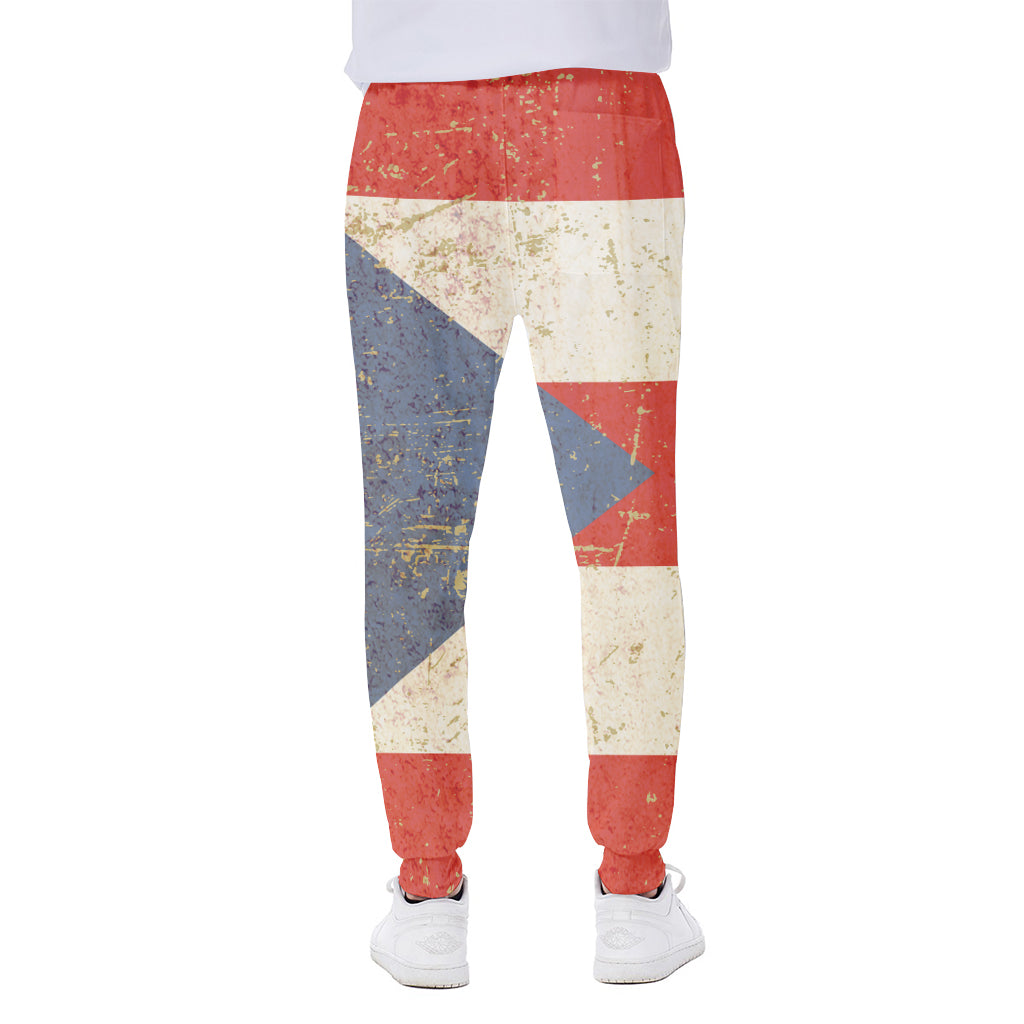 Retro Puerto Rican Flag Print Scuba Joggers