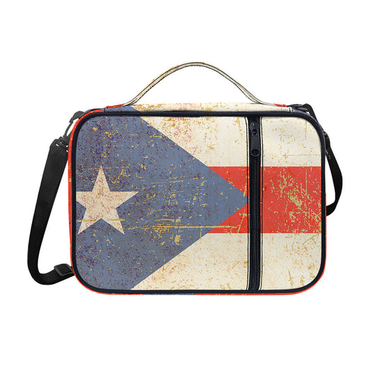 Retro Puerto Rican Flag Print Shoulder Strap Bible Bag