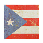 Retro Puerto Rican Flag Print Silk Bandana