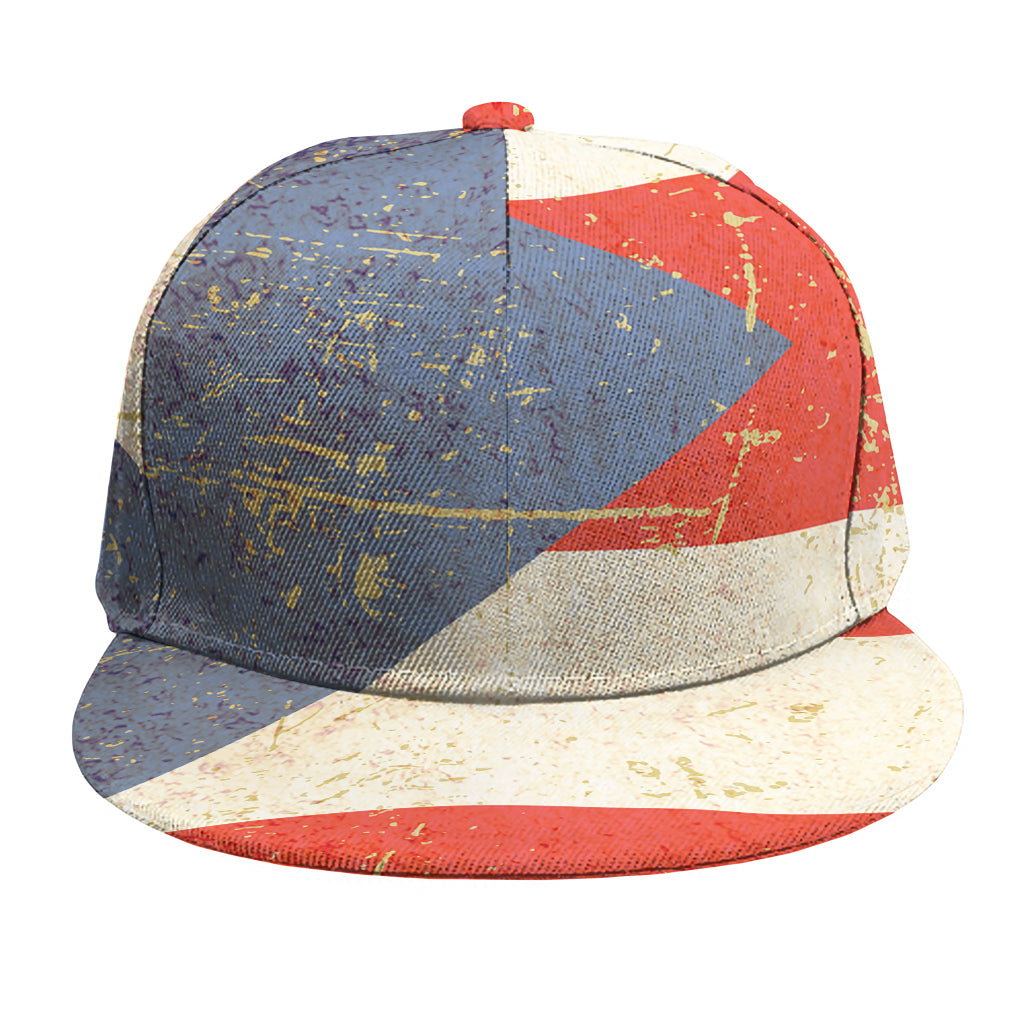 Retro Puerto Rican Flag Print Snapback Cap