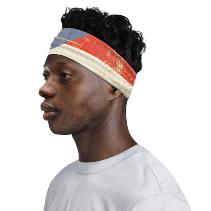 Retro Puerto Rican Flag Print Sports Headband