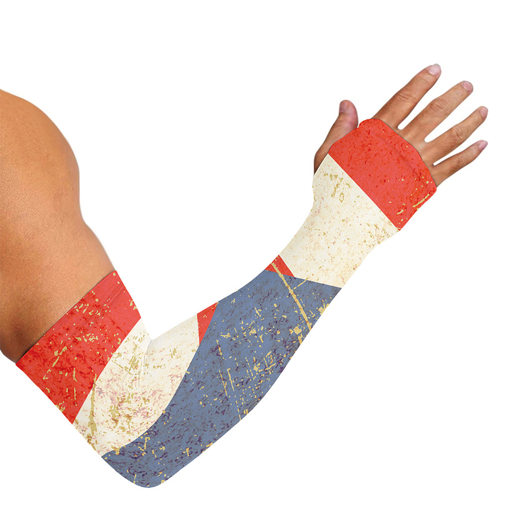 Retro Puerto Rican Flag Print Sun Protection Arm Sleeves