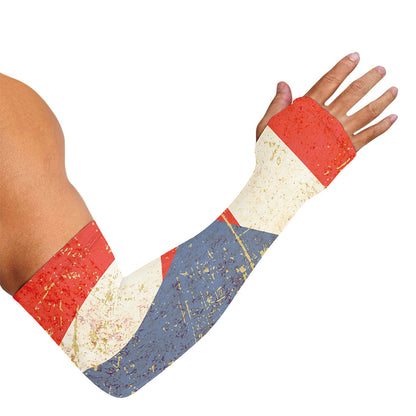 Retro Puerto Rican Flag Print Sun Protection Arm Sleeves