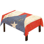 Retro Puerto Rican Flag Print Tablecloth